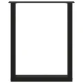 Pieds de table basse forme de U 2 pcs noir 60x(72-73) cm acier