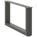 Pieds de table basse forme de U 2 pcs anthracite 60x(30-31) cm