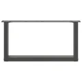 Pieds de table basse forme de U 2 pcs anthracite 60x(30-31) cm