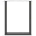 Pieds de table à manger forme de U 2 pcs 60x(72-73) cm acier