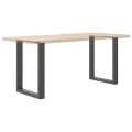 Pieds de table à manger forme de U 2 pcs 60x(72-73) cm acier