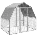 Poulailler avec toit 2,5x2x2,25 m acier galvanisé