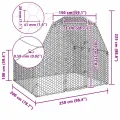 Poulailler avec toit 2,5x2x2,25 m acier galvanisé