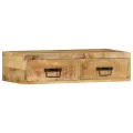 VidaXL Meuble TV mural 80x30x19 cm bois massif de manguier brut