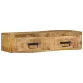 VidaXL Meuble TV mural 80x30x19 cm bois massif de manguier brut