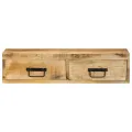 VidaXL Meuble TV mural 80x30x19 cm bois massif de manguier brut