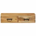 VidaXL Meuble TV mural 80x30x19 cm bois massif d'acacia