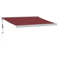Auvent rétractable automatique bordeaux 350x250 cm