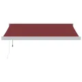 Auvent rétractable automatique bordeaux 350x250 cm