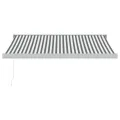 Auvent rétractable anthracite et blanc 3,5x2,5m tissu/aluminium