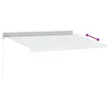 Auvent rétractable anthracite et blanc 3,5x2,5m tissu/aluminium