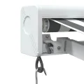 Auvent rétractable anthracite et blanc 3,5x2,5m tissu/aluminium