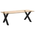 Pieds de table à manger forme de X 2 pcs noir 90x(72-73) cm