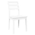 Chaises à manger 2 pcs blanc bois massif caoutchouc