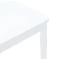 Chaises à manger 2 pcs blanc bois massif caoutchouc