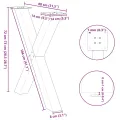 Pieds de table à manger forme de X 3 pcs noir 80x(72-73) cm