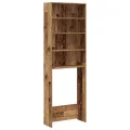 Meuble pour machine à laver vieux bois 64x24x190 cm
