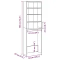 Meuble pour machine à laver vieux bois 64x24x190 cm
