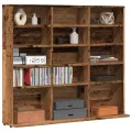 Armoire à CD vieux bois 100x23x89,5 cm bois d'ingénierie