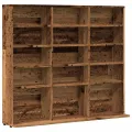 Armoire à CD vieux bois 100x23x89,5 cm bois d'ingénierie