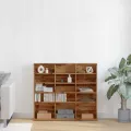 Armoire à CD vieux bois 100x23x89,5 cm bois d'ingénierie