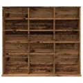 Armoire à CD vieux bois 100x23x89,5 cm bois d'ingénierie
