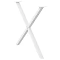 Pieds de table à manger forme de X 2 pcs blanc 90x(72-73) cm