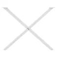 Pieds de table à manger forme de X 2 pcs blanc 90x(72-73) cm