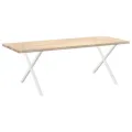 Pieds de table à manger forme de X 2 pcs blanc 90x(72-73) cm