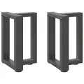 Pieds de table basse forme de T 2pcs anthracite 38x25x(42-43)cm
