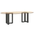 Pieds de table basse forme de T 2pcs anthracite 38x25x(42-43)cm