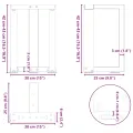 Pieds de table basse forme de T 2pcs anthracite 38x25x(42-43)cm