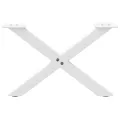 Pieds de table basse forme de X 2 pcs blanc 60x(30-31) cm acier