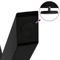 Pieds de table basse forme de X 2 pcs noir 50x(30-31) cm acier