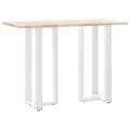 Pieds de table de bar forme de T 2 pcs blanc 40x35x(100-101) cm