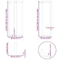 Pieds de table de bar forme de T 2 pcs blanc 40x35x(100-101) cm