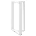 Pieds de table de bar forme de T 2 pcs blanc 60x35x(100-101) cm