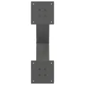 Pieds de table basse forme de X 2 pcs anthracite 50x(30-31) cm