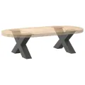 Pieds de table basse forme de X 2 pcs anthracite 50x(30-31) cm