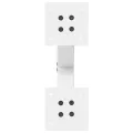 Pieds de table basse forme de X 2 pcs blanc 30x(30-31) cm acier