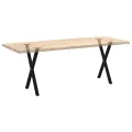 Pieds de table à manger forme de X 2 pcs noir 57x(72-73) cm