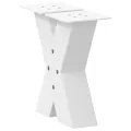 Pieds de table basse forme de X 2 pcs blanc 40x(30-31) cm acier
