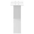 Pieds de table basse forme de X 2 pcs blanc 40x(30-31) cm acier