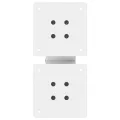 Pieds de table basse forme de X 2 pcs blanc 40x(30-31) cm acier