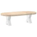 Pieds de table basse forme de X 2 pcs blanc 40x(30-31) cm acier