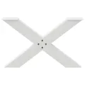 Pieds de table basse forme de X 2 pcs blanc 70x(42-43) cm acier