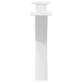 Pieds de table basse forme de X 2 pcs blanc 70x(42-43) cm acier