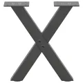 Pieds de table basse forme de X 2 pcs anthracite 37x(30-31) cm