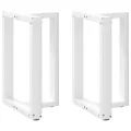Pieds de table à manger forme de T 2 pcs blanc 60x35x(72-73) cm