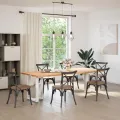 Pieds de table à manger forme de T 2 pcs blanc 60x35x(72-73) cm